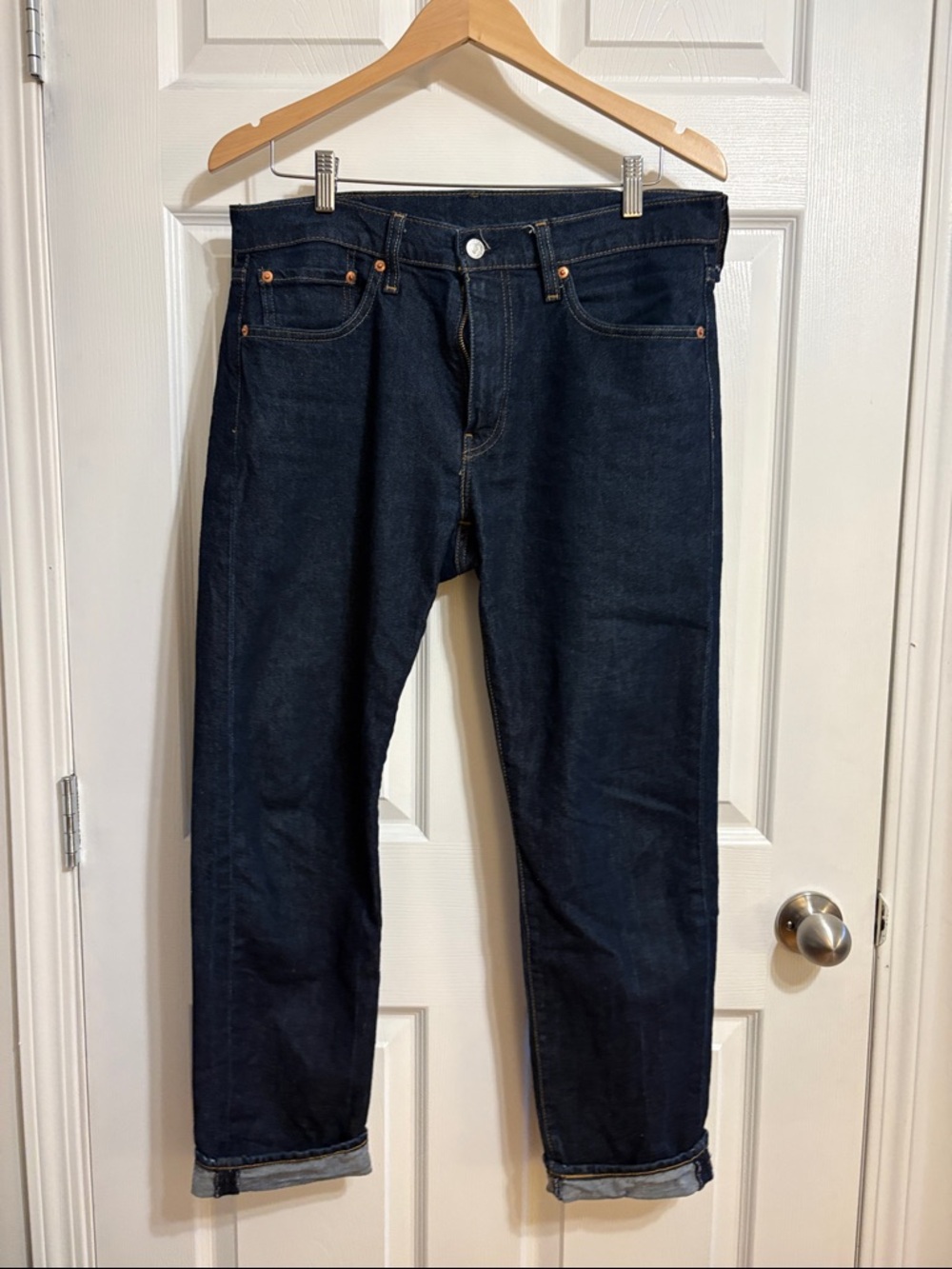 Levi's Dark Indigo Straight-Leg Jeans 502